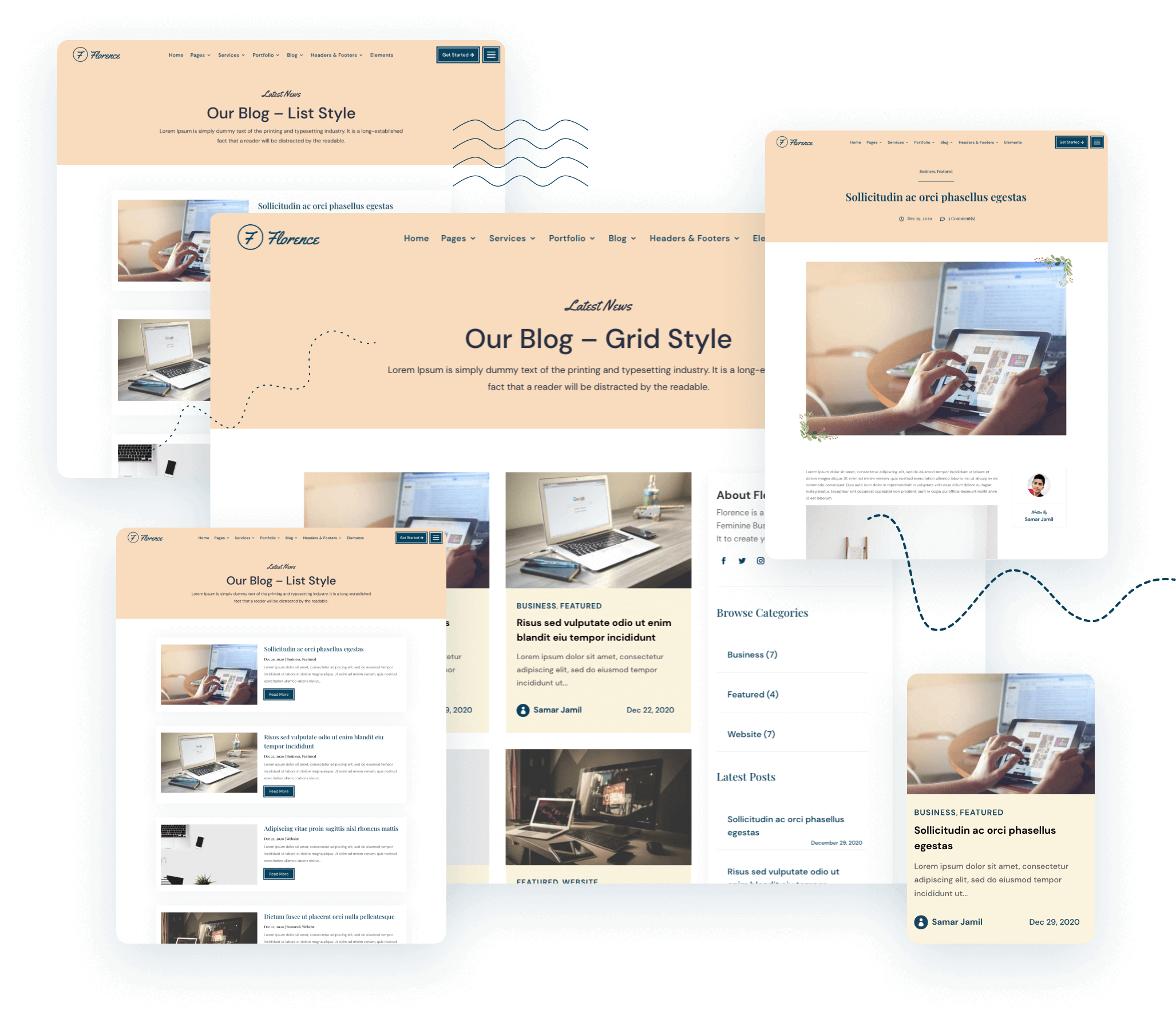 Blogg Start din egen blogg med denne attraktive blogglayouten.