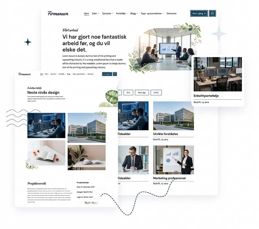 Porfolio_bedrift Porfolio som viser frem bedriftens prosjekter