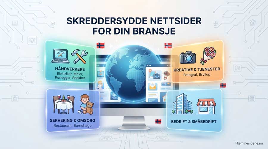 bransjelosninger_webdesign Oversikt over hjemmesidene.no sine bransjeløsninger for webdesign.